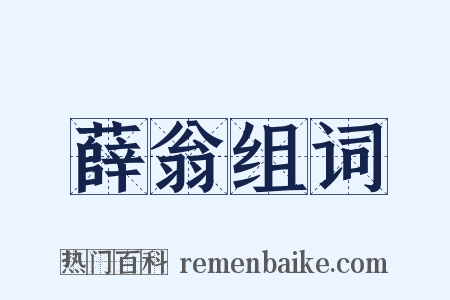 薛翁组词是什么意思的图片